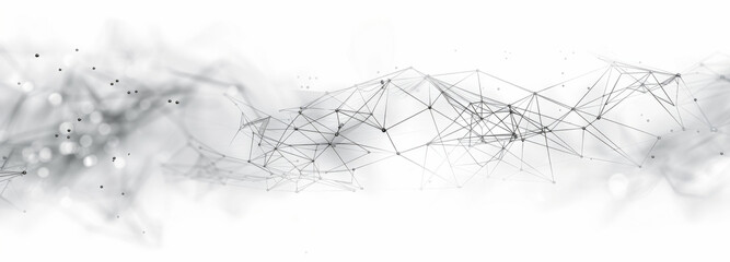 Fototapeta premium Abstract background with polygonal wireframe and mesh, big data technology concept