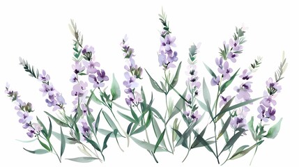 Obraz premium Vintage watercolor decoration wedding card flowers illustration poster background