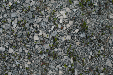 Pile of small stones close-up
