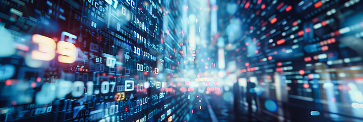 Obraz premium Digital Finance and Business Concept: A Graphical Interface Displaying Financial Data, Emphasizing Growth and Technology