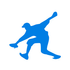 baseball players vector silhouettes