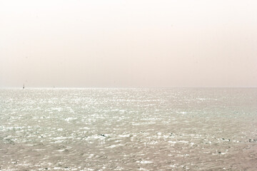 Mediterranean sea on a cloudy day. 