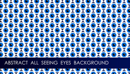 Horizontal eyeball tile abstract background with eye, cover, site presentation in HD format. UI template layout for web design of internet products. Vector banner