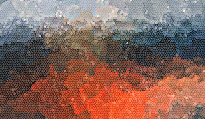 layered shadow blended abstract mosaic effect image file gradient dark ash blue pale red orange yellow ashes color wall mural background backdrop   © zdesignworks