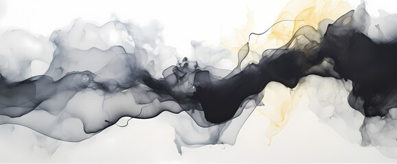 Bold strokes of marble ink create an intense abstract motif, captivating the viewer's gaze.