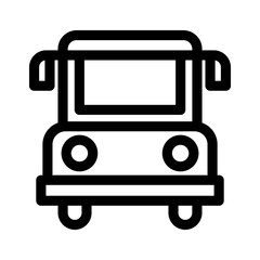 bus icon or logo isolated sign symbol vector illustration - high quality black style vector icons