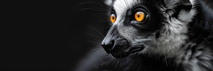 a Ruffed lemur beautiful animal photography like living creature - obrazy, fototapety, plakaty