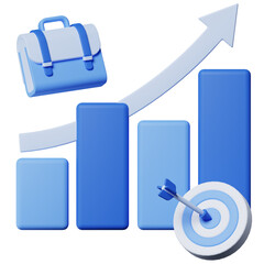 Graphic Chart Business Start up 3D