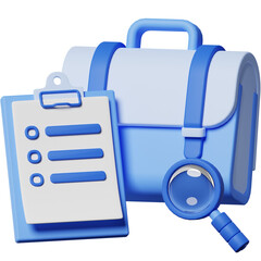 Project Briefcase clipboard Business Start up 3D