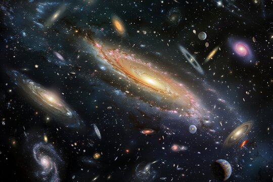 Strange satellite galaxies of the galaxy It has small dwarf galaxies orbiting larger galaxies as celestial companions.