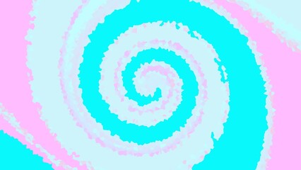Blue and pink spiral swirls. Bright pastel colors abstract background