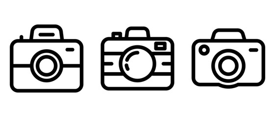 camera icon or logo isolated sign symbol vector illustration - high quality black style vector icons