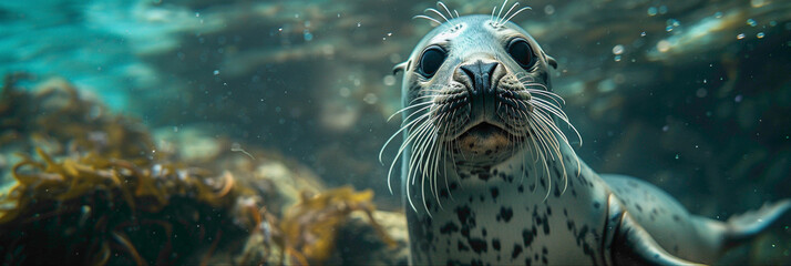 a Seal beautiful animal photography like living creature - obrazy, fototapety, plakaty