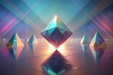 abstract prisms and mirrors background
