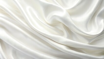 AI-generated illustration of a white silk background - obrazy, fototapety, plakaty