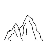 mountain icon, vector best line icon.