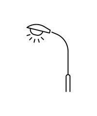 street light icon, vector best line icon.
