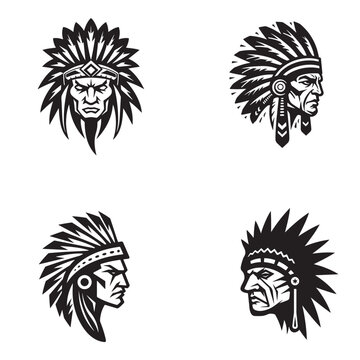 Indian Chief Head Graphic