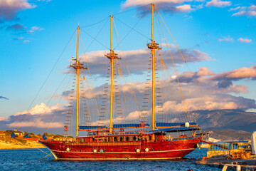 Three-masted ship