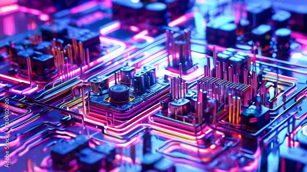 Aufkleber illustration of a generic digital device. advanced computing technology and artificial intelligence 