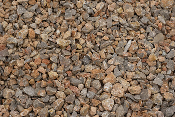 Closeup of Gravel Rock Texture in Shades of Brown