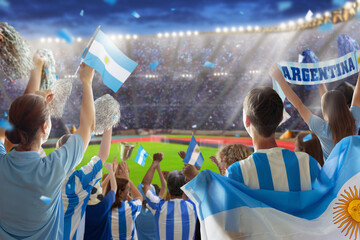 Argentina football team supporter on stadium. - 780403010