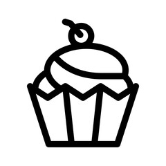 cupcake icon or logo isolated sign symbol vector illustration - high quality black style vector icons