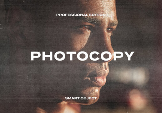 Photocopy Risograph Grain Film Frame Photo Effect Paper Texture Template Mockup Overlay Style