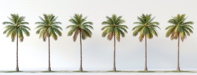 Idyllic Coastal Coconut Palms