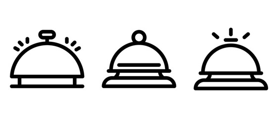 desk bell icon or logo isolated sign symbol vector illustration - high quality black style vector icons