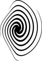 Abstract Spiral Lines Shape Ornament