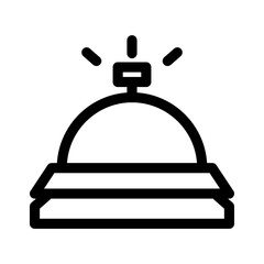 desk bell icon or logo isolated sign symbol vector illustration - high quality black style vector icons