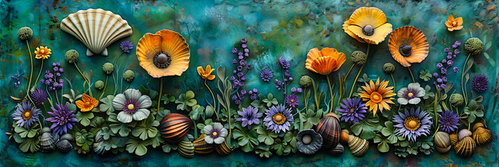Fototapeta na wymiar Floral Elegance Unfolding, A Tapestry of Garden Wonders, The Vibrant Dance of Colors and Textures
