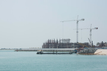 Abu Dhabi. UAE - march 18, 2024: New construction site in Abu Dhabi.