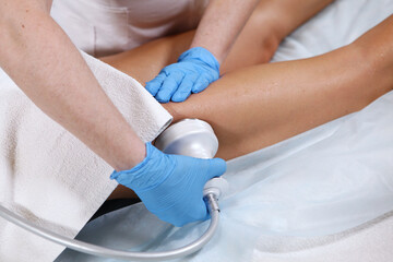 Hardware cosmetology. Ultrasound correction of the body. Body care. Anti-cellulite therapy in a...