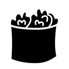 popcorn silhouette icon