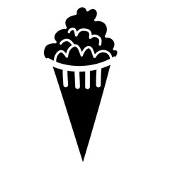 popcorn silhouette icon