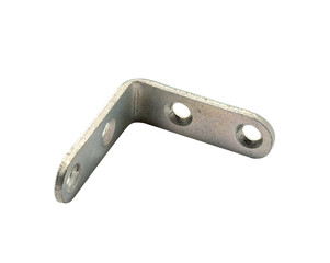 Sturdy angle connector with four holes made of sturdy steel, Mounting bracket for shelf, bookcase, table, cabinet and much more