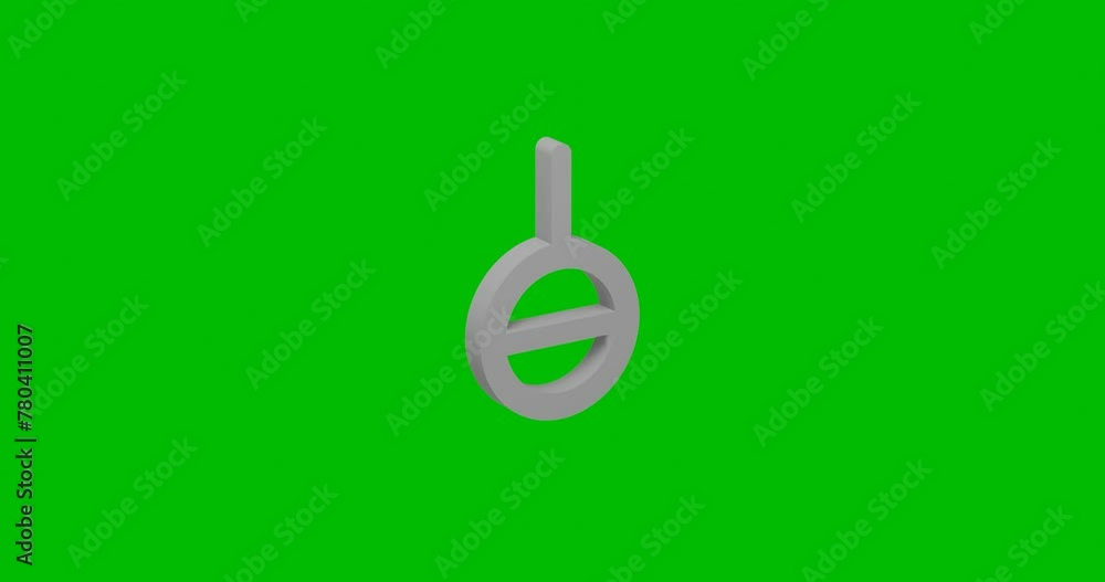 Poster animation of rotation of a white agender symbol with shadow. simple and complex rotation. seamless l