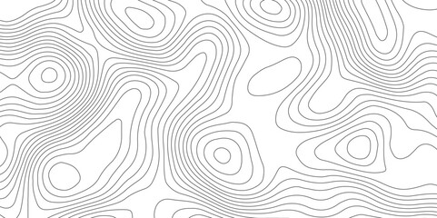 Topographic map curves geographic line map pattern .panorama view black color wave curve lines .geographic mountain relief abstract grid .the concept map of a conditional geography map background . - obrazy, fototapety, plakaty
