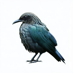 Fototapeta premium Beautiful colored bird with white background. with Generative AI technology 