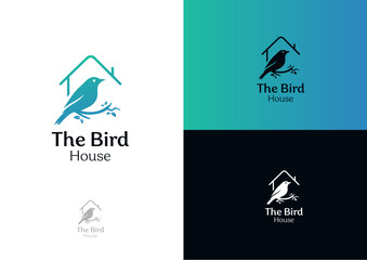 Bird house logo design concept