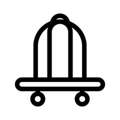 hotel trolley icon or logo isolated sign symbol vector illustration - high quality black style vector icons