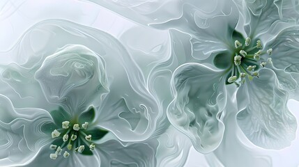 white and green crab apple flowers are on a window background poster 
