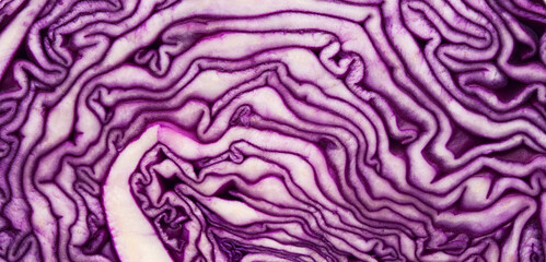 red cabbage close up texture background, cross section - 780417680