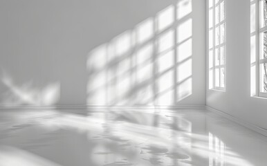 Obraz premium Time background of white room window