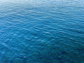 Clear blue sea water surface