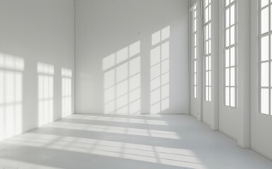 Fototapeta premium Time background of white room window
