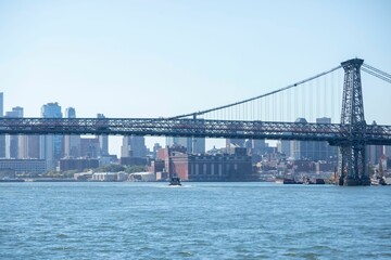 Beautiful shot the Brooklyn bridge, New York city
