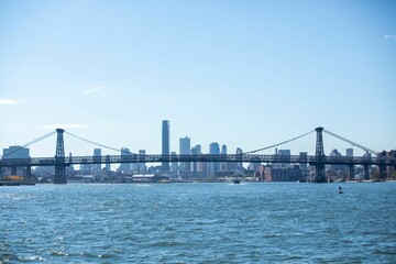 Fototapeta premium Beautiful shot the Brooklyn bridge, New York city